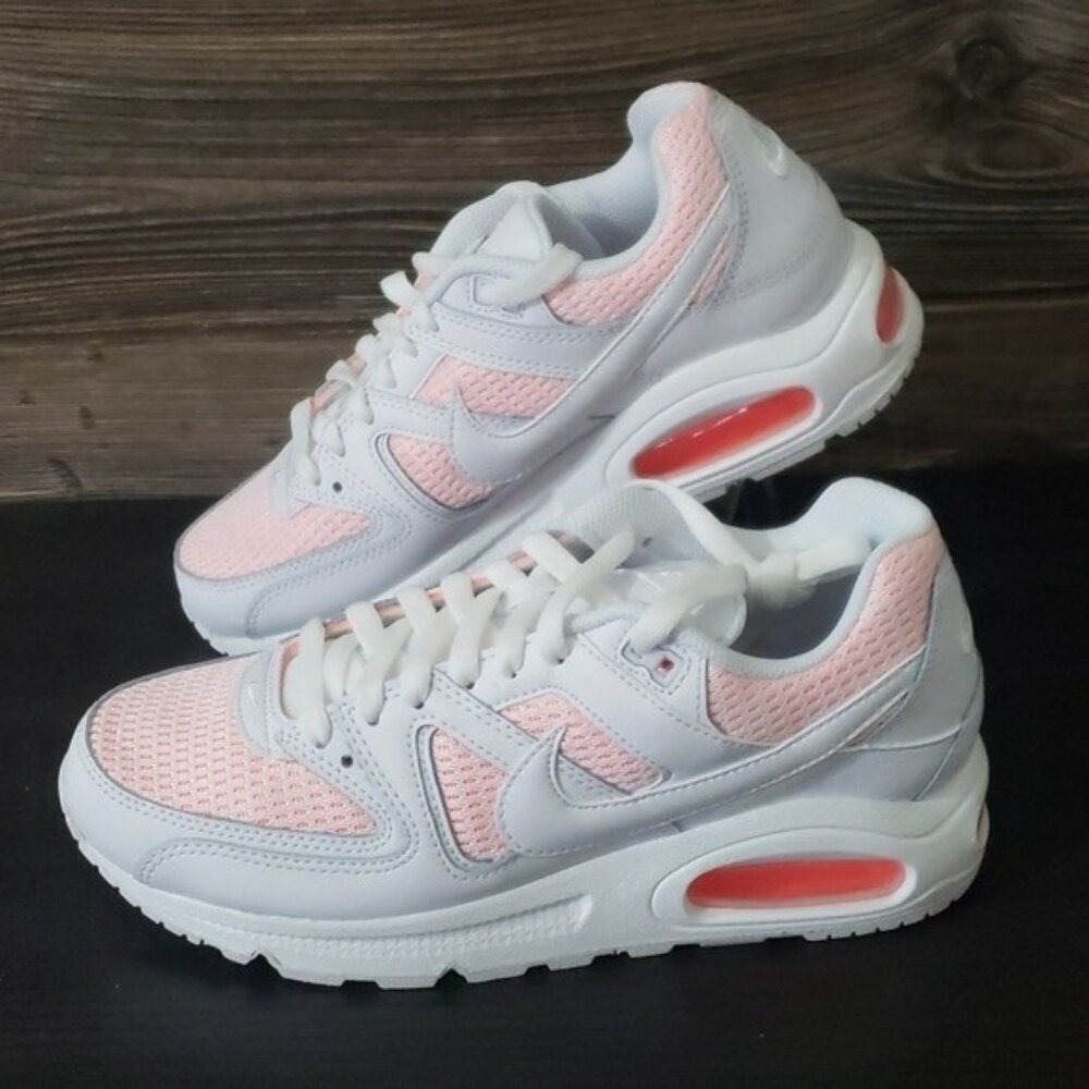 New Nike Air Max Command Women 7 White Bright Mango Running Shoes Streetwear